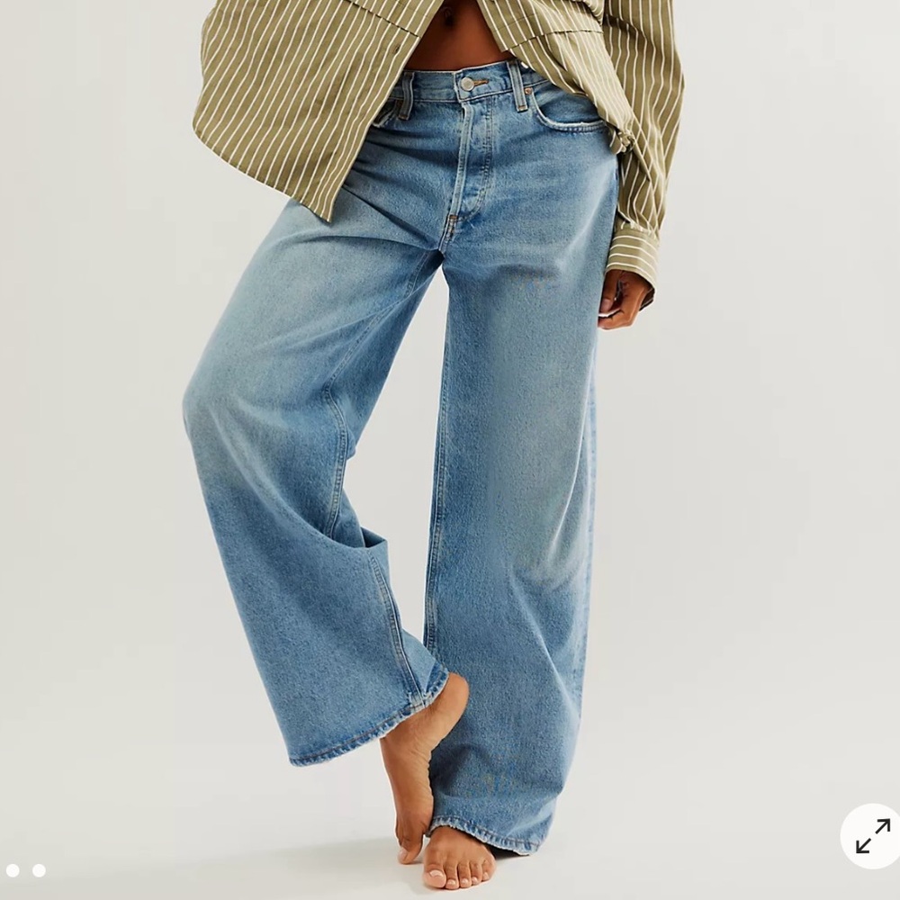 NEW AGOLDE Organic cotton low rise baggy jeans size 23
